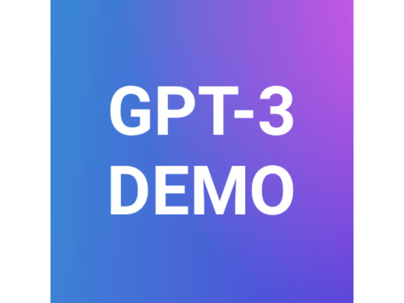 GPT-3 Demo