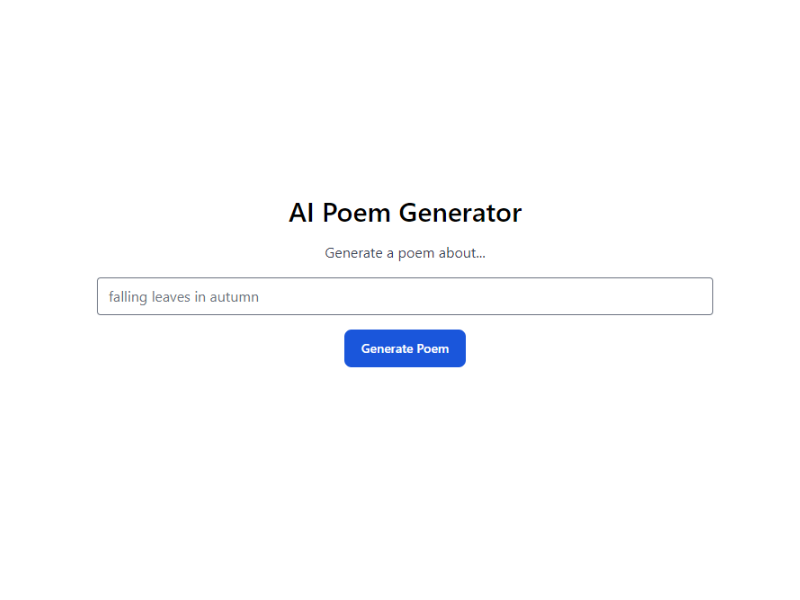The AI Poem Generator