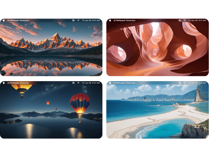 Free to generate and auto-set amazing AI wallpapers on Mac